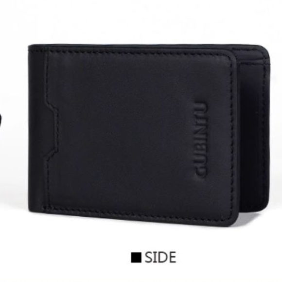Slim Leather ID Credit Card Holder Bifold RFID - Picture 5 of 6